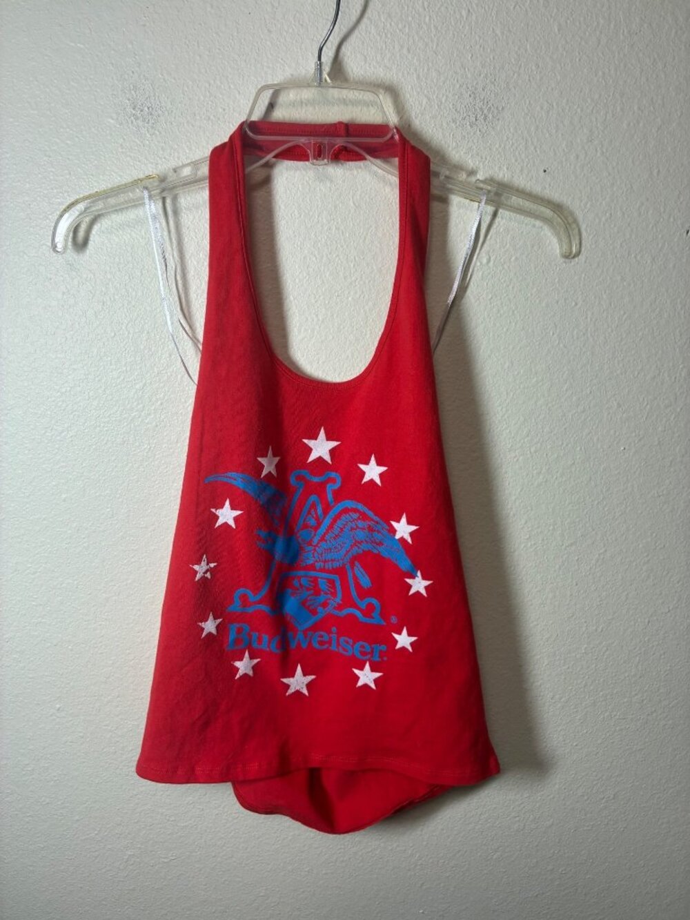 NWT Budweiser Halter Top Casual Summer Festival Red Size XL MSRP $20